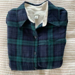 LLBean Sherpa Lined Flannel